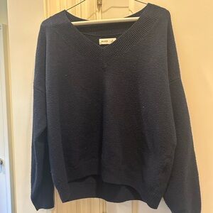 Hollister Deep Blue V-Neck Sweater